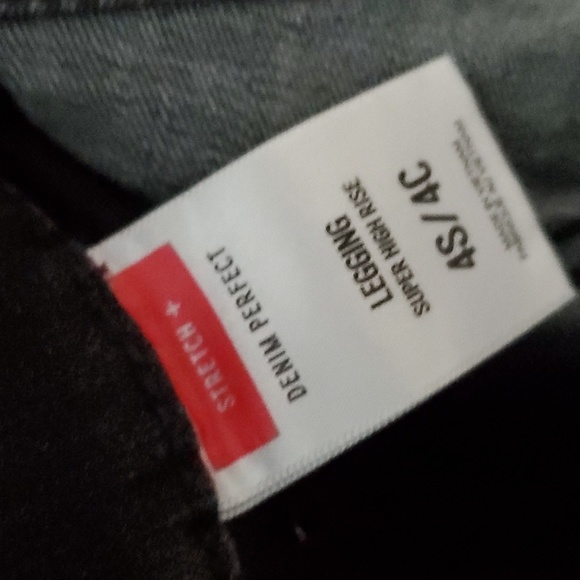 Express Black Super High Rise Stretch+ Denim Legging Women 4S - Picture 6 of 12